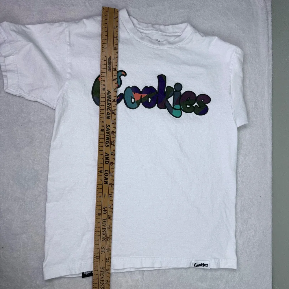Cookies SF Mens White Graphic Logo T-Shirt Size M Short Sleeve Cotton‎ Tee